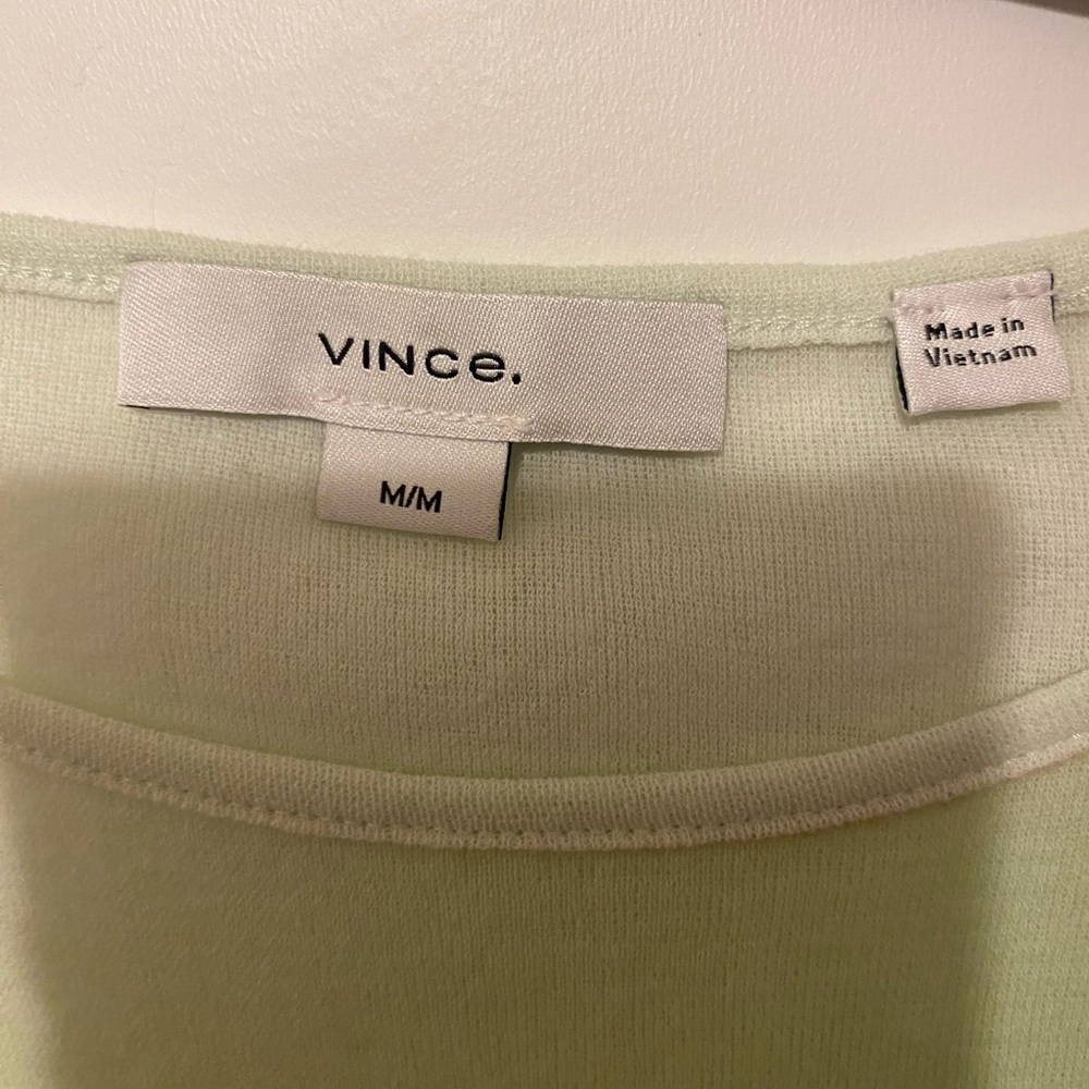 VINCE Gradient Short-Sleeve Green, orange, white Cotton T-Shirt medium XL - Picture 6 of 7